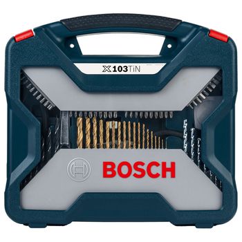 Kit de Pontas e Brocas em Titânio Bosch X-Line 103 Peças - Ritec Máquinas e Ferramentas
