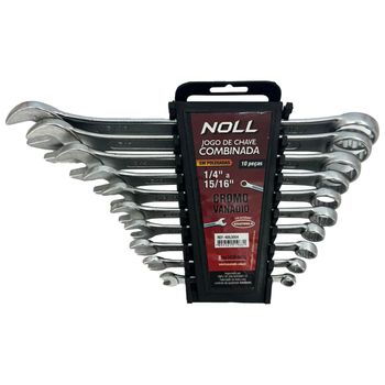 Jogo de Chaves Combinadas 1/4'' á 15/16'' - 10 Peças (408,0004) - Noll - Ritec Máquinas e Ferramentas