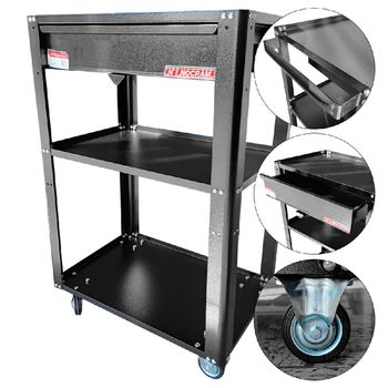 Carrinho Oficina Aberto Para Ferramentas Desmontável Com 1 Gaveta (NC-1) - Nocram - Ritec Máquinas e Ferramentas