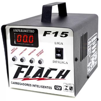 Carregador Inteligente de Bateria 15A-12V Bivolt F15 - Flach - Ritec Máquinas e Ferramentas
