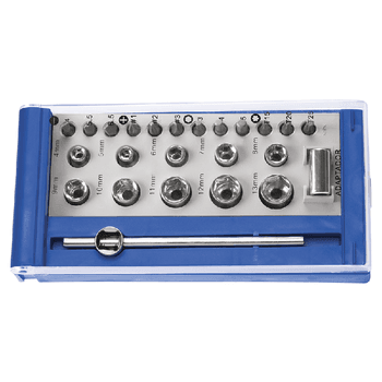 Jogo de Soquetes e Acessórios 1/4'' - 24 Peças (41192/024) - Tramontina - Ritec Máquinas e Ferramentas