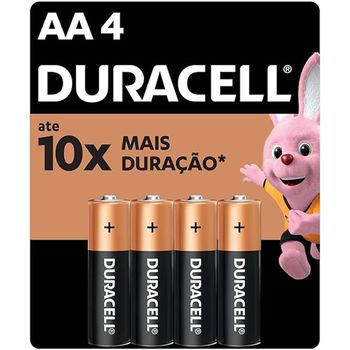 Pilha Alcalina Pequena AA C/4 (96388) - Duracell - Ritec Máquinas e Ferramentas
