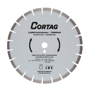 Disco Diamantado Para Concreto/Asfalto 350mm Premium - Cortag - Ritec Máquinas e Ferramentas