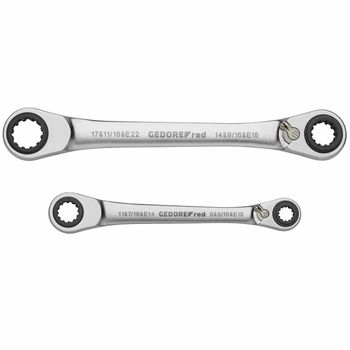 Jogo de Chaves Estrela Com Catraca Reversível 63 em 2 (3300900) - Gedore Red - Ritec Máquinas e Ferramentas