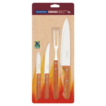 Jogo de Facas de Churrasco 4 Peças Naturalle - Tramontina - Ritec Máquinas e Ferramentas
