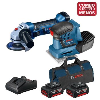 Kit Bosch Esmerilhadeira + Lixadeira + 2 Baterias 18V + Maleta - Bosch - Ritec Máquinas e Ferramentas