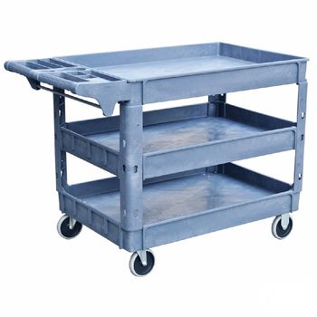 Carrinho Aberto P/ Armazenamento e Transporte Ferramentas C/ 3 Prateleiras (3522) - Lupus - Ritec Máquinas e Ferramentas