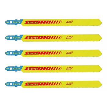 Lâmina De Serra Tico Tico 100mm 24 Dentes Com 5 Unidades (BU424) - Starrett - Ritec Máquinas e Ferramentas