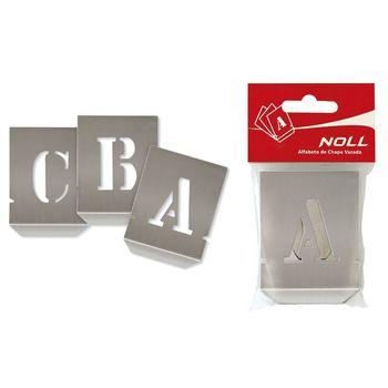 Jogo Alfabeto Chapa Vazada 25mm - 27 Peças (136,0011) - Noll - Ritec Máquinas e Ferramentas
