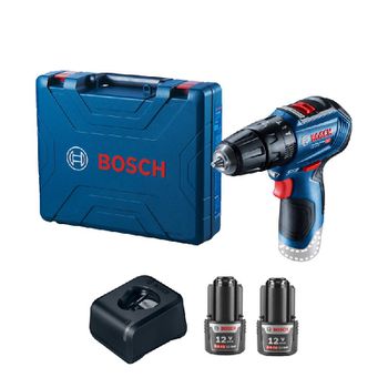 Parafusadeira e Furadeira de Impacto a Bateria de 3/8'' Bosch GSB 12V-30, 12V, 2 Baterias 2,0Ah, Carregador Rápido BIVOL... - Ritec Máquinas e Ferramentas
