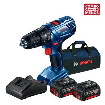 Kit Bosch Furadeira/Parafusadeira GSB 180-LI + 02 baterias 18v + Bolsa - Bosch - Ritec Máquinas e Ferramentas