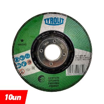 Combo Disco de Desbaste Refratário 4.1/2'' x 1/4 x 7/8'' - Basic - 222873 - TYROLIT - Ritec Máquinas e Ferramentas