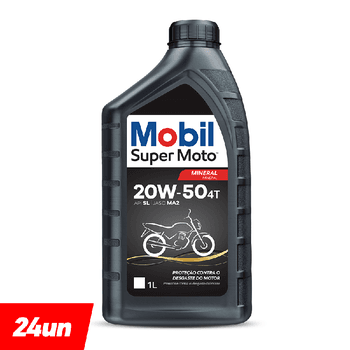 Combo Óleo SUPER MOTO™ 4T 20W-50 1L - Mobil - Ritec Máquinas e Ferramentas