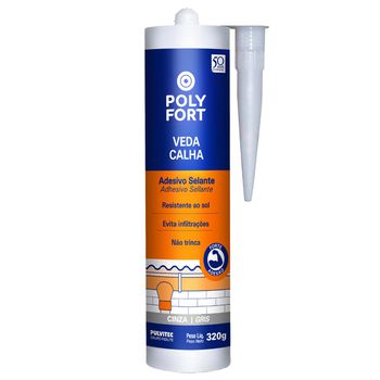 Selante Adesivo Veda Calhas - Cinza 320g (ZD002) - Pulvitec - Ritec Máquinas e Ferramentas
