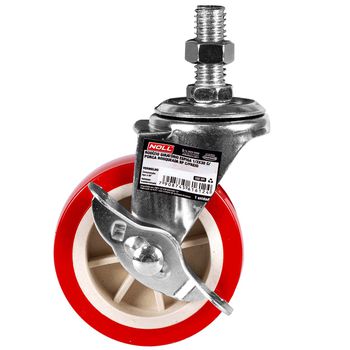 Rodízio Giratório Com Freio Espiga 40 x 16,3mm (778,0033) - Noll - Ritec Máquinas e Ferramentas