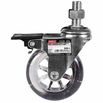 Rodízio Giratório Com Freio Espiga 50 x 21mm (778,0064) - Noll - Ritec Máquinas e Ferramentas