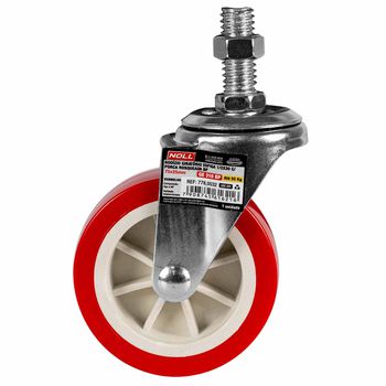 Rodízio Giratório Com Porca Rosqueada Espiga 75 x 25mm (778,0032) - Noll - Ritec Máquinas e Ferramentas