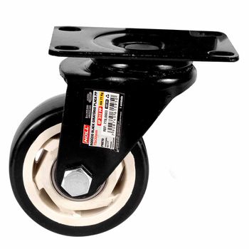 Rodízio Giratório Preto Placa PP 75 x 32mm (778,0003) - Noll - Ritec Máquinas e Ferramentas