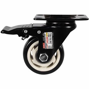 Rodízio Giratório Com Freio e Placa 75 x 32mm (778,0011) - Noll - Ritec Máquinas e Ferramentas