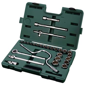 Jogo de Soquetes Estriados Com 28 Peças (ST09090SJ) - Sata - Ritec Máquinas e Ferramentas