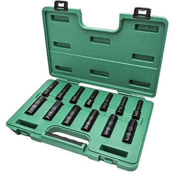 Jogo de Soquete de Impacto Parede Fina Com 13 Peças (ST34398T) - Sata - Ritec Máquinas e Ferramentas