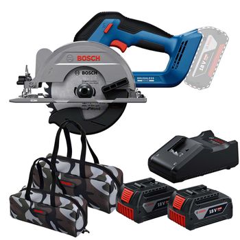 Serra Circular Com 2 Baterias e Carregador + Bolsa (GKS 18V-51) - Bosch - Ritec Máquinas e Ferramentas