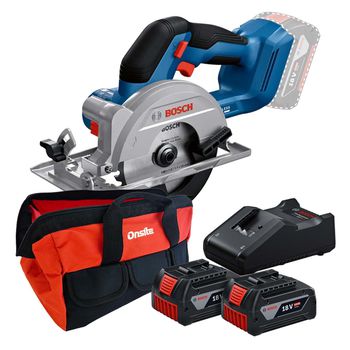 Serra Circular Com 2 Baterias e Carregador + Bolsa (GKS 18V-51) - Bosch - Ritec Máquinas e Ferramentas