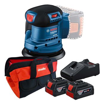 Lixadeira Orbital 18v Com 2 Baterias e Carregador + Bolsa (GEX 185-Li) - Bosch - Ritec Máquinas e Ferramentas