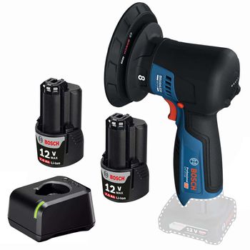 Politriz Roto-Orbital Com 2 Baterias e Carregador (GPX 12V-125) - Bosch - Ritec Máquinas e Ferramentas