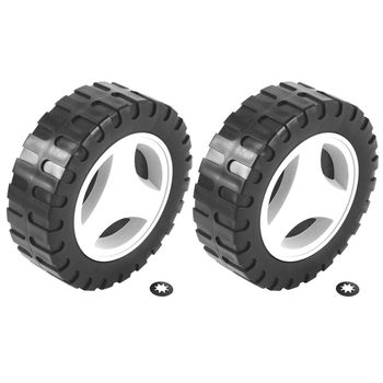 Par de Rodas Dianteiras 140mm + Calotas para Cortador de Grama CE35M2 e CE35P (78795/711) - Tramontina - Ritec Máquinas e Ferramentas