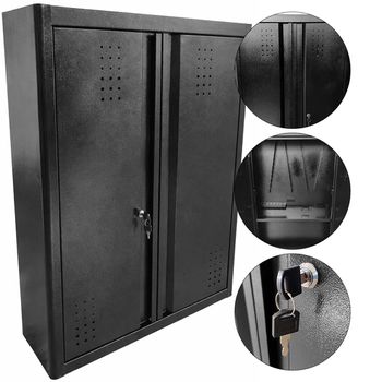 Armário Fechado Para Ferramentas Com Prateleira e Ganchos Preto (NA-2) - Nocram - Ritec Máquinas e Ferramentas