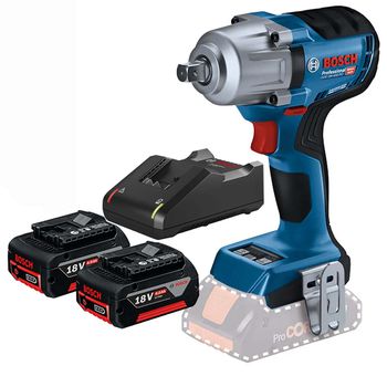 Chave de Impacto 18V Com 2 Baterias e Carregador (GDS 18V-450 PC) - Bosch - Ritec Máquinas e Ferramentas