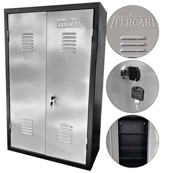 Armário Para Peças e Ferramentas Fechado Com 3 Prateleiras (1505) - Fercar - Ritec Máquinas e Ferramentas