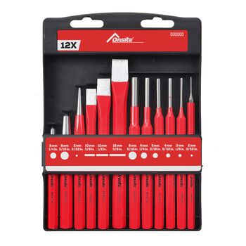 Jogo Talhadeira / Saca-Pino / Punção - 12 Peças (708007) - Onsite - Ritec Máquinas e Ferramentas