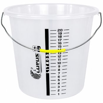 Balde Graduado Transparente Com Capacidade de 20L (2046) - Lupus - Ritec Máquinas e Ferramentas