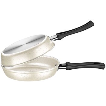 Omeleteira Loreto em Alumínio Antiaderente 20cm Bege (27805/347) - Tramontina - Ritec Máquinas e Ferramentas