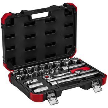 Jogo de Soquetes Sextavados 1/2'' Com 24 Peças (3300055) - Gedore Red - Ritec Máquinas e Ferramentas