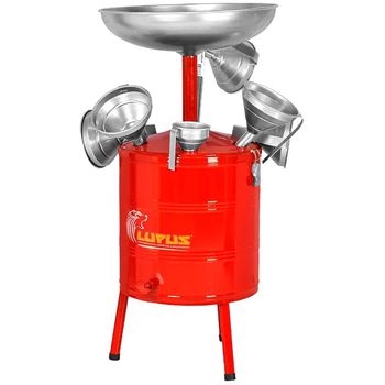 Pingadeira Metálica Para Óleo Com 6 Funis - 35L (9002) - Lupus - Ritec Máquinas e Ferramentas
