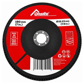 Disco de Lixa Flap 7'' x 7/8'' - GR120 (746807) - Onsite - Ritec Máquinas e Ferramentas
