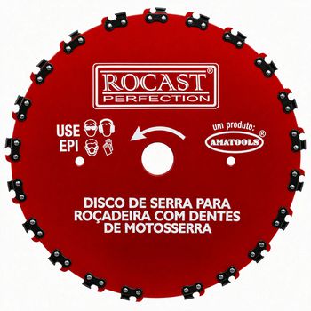 Disco de Serra Para Roçadeira 230mm x 22D (305,0011) - Rocast - Ritec Máquinas e Ferramentas