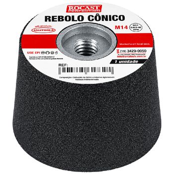 Rebolo Cônico 3'' x 2'' - GR60 (242,0013) - Rocast - Ritec Máquinas e Ferramentas