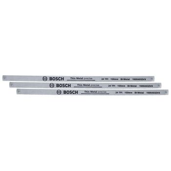 Lâmina de Arco de Serra Para Metal 150mm Com 3 Peças (1600A03AC9) - Bosch Pro - Ritec Máquinas e Ferramentas