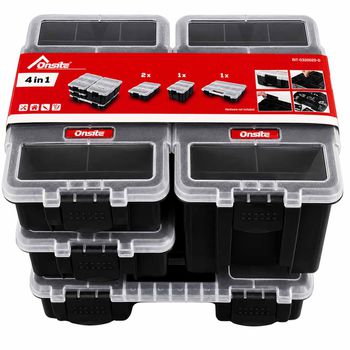 Conjunto de Organizadores Plásticos 4 em 1 (O320020) - Onsite - Ritec Máquinas e Ferramentas