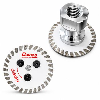 Mini Disco Diamantado M14 / 50mm (62979) - Cortag - Ritec Máquinas e Ferramentas