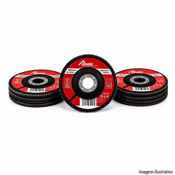 Kit Disco de Lixa Flap 4.1/2'' x 7/8'' - GR50 Com 10 Unidades (746782) - Onsite - Ritec Máquinas e Ferramentas