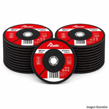 Kit Disco de Lixa Flap 7'' x 7/8'' - GR80 Com 20 Unidades (746805) - Onsite - Ritec Máquinas e Ferramentas