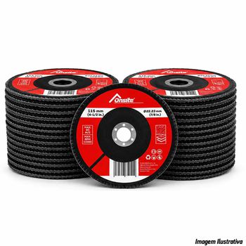 Kit Disco de Lixa Flap 7'' x 7/8'' - GR120 Com 100 Unidades (746807) - Onsite - Ritec Máquinas e Ferramentas