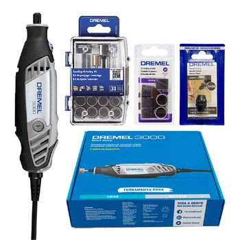 Kit Dremel 3000+ Discos de Corte (408)+ 31 peças (727) - Ritec Máquinas e Ferramentas
