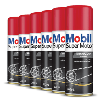 Kit Lubrificador de Correntes Super Moto 200ml 6 Un.- Mobil - Ritec Máquinas e Ferramentas