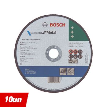Disco de Corte Metal 7'' (180x1,6mm Reto - 10 Uni.) - Bosch - Ritec Máquinas e Ferramentas